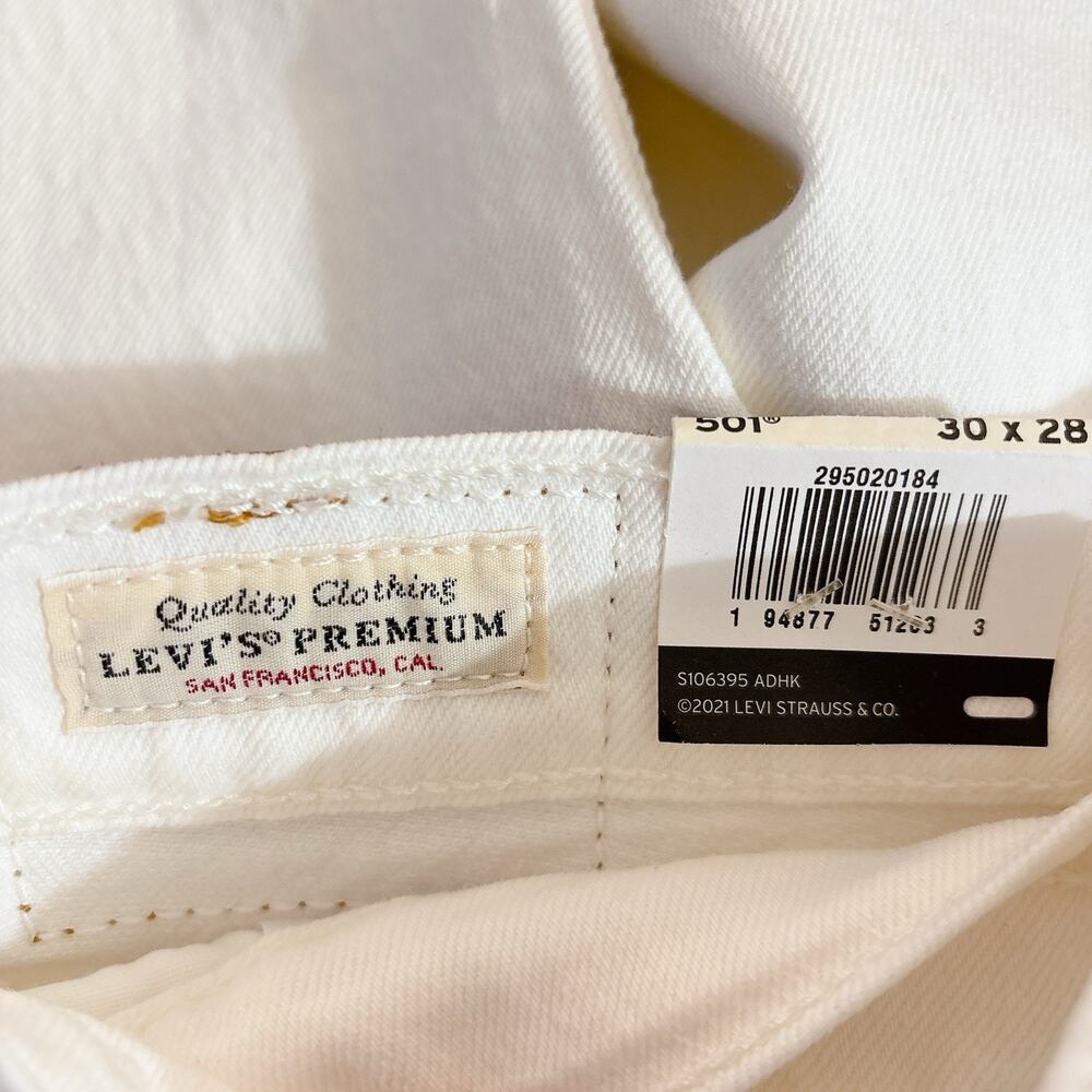 Levi's 501 Premium Womens High Rise Coastal Resort Distressed Hem Beach Party - Picture 10 of 10